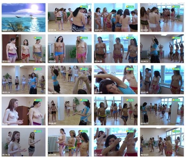 Belly dancing - dance school for nudists [Real nudism]