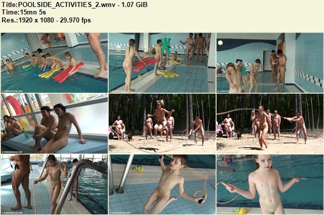 Nudists video - Poolside activities [Real nudism]