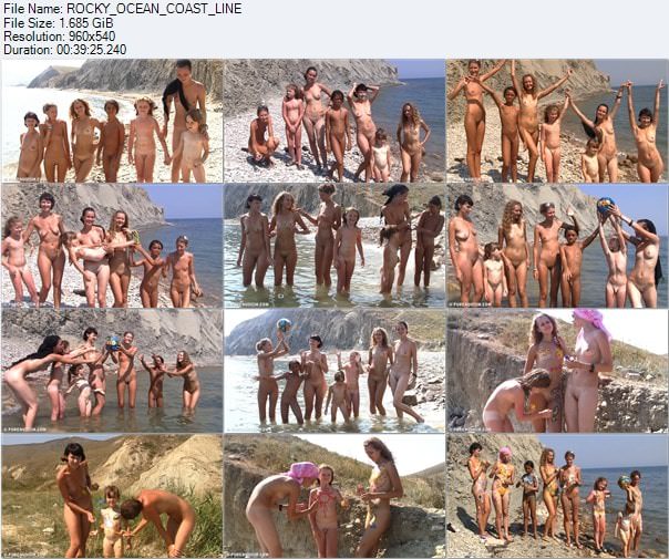 Video teen girls nudists - Rocky ocean coast line [Real nudism]