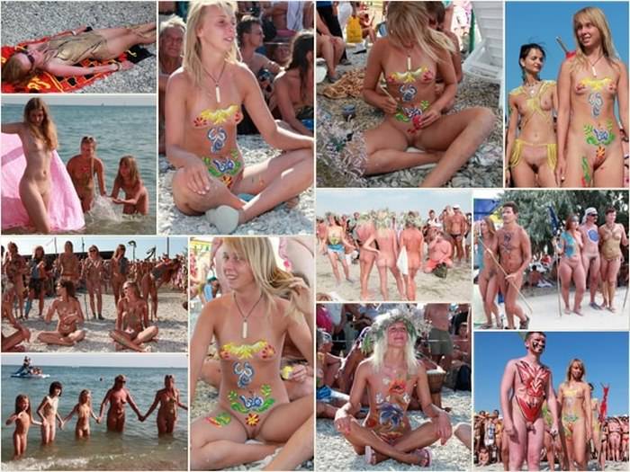 Nudists celebrate the feast of their god, the patron of nudists - Neptune Day photo [Real nudism]