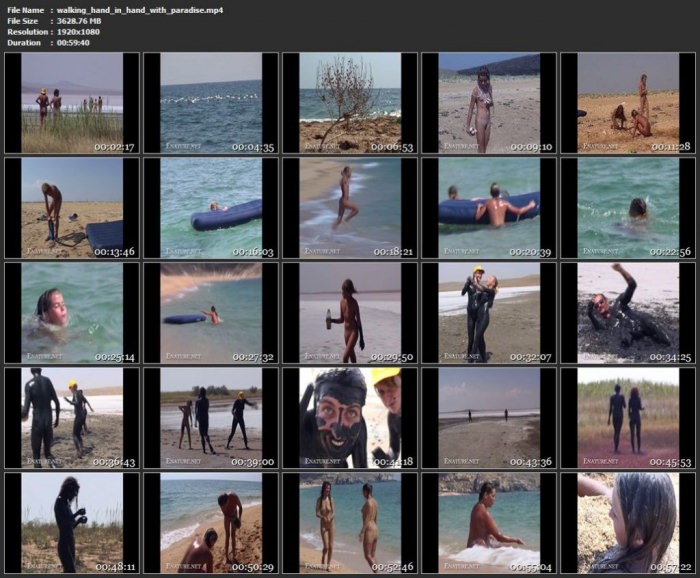 Walking hand in hand with paradise HD nudism video [Real nudism]